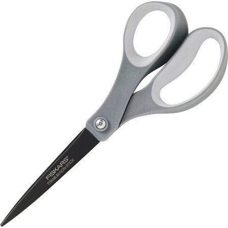 FISKARS Scissors, Nonstick Titanium, 8", 2/PK, Gray PK FSK1541301031